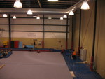 January 20: Connor taking a flying leap from the rope into the foam pit at his friend Sophia's birthday party