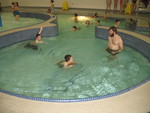 January 26: Visit to the indoor pool in Georgetown. Connor and Don in the whirlpool