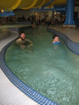 Don and Connor in the lazy river