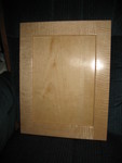 Cabinet door sample: natural finish (this is the one we both liked best)
