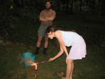 Kailyn lighting another sparkler