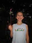 Kailyn with her last sparkler, before lighting it
