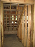 Today the guys also removed the framing to make a door into my closet under the stairs