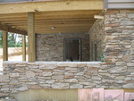 Stonework on the patio