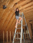 Kailyn on a ladder