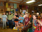 Kailyn (in tie dye) watching the magic show