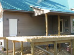 Deck, with the kids playing on and under it
