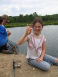 Showing off her fish