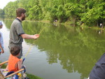 Connor's turn to catch one!