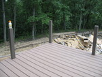 Deck posts now wrapped in the trim
