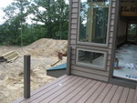 Showing the posts against the house siding/trim