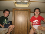 Kids checking out their bunks