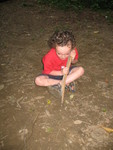 Connor drew a map to buried treasure in the dirt
