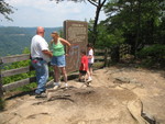 Jerry, Diana, and the kids at the overlook fence