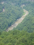 Zoomed in on the first part of the river just where we entered. You can see the water was low, exposing a lot of rocks -- it went a lot more smoothly after we made it around that first bend and had deeper water.
