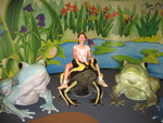 Kailyn loved these giant frogs to climb and sit on. They had buttons on the back to push to hear the sounds they made.