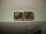 We think the leak is fixed now -- will check again tomorrow and then patch the drywall