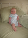 Here she was laughing at Connor playing peek-a-boo