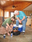 What do you do when the heat index pushes 100?  Make homemade ice cream -- indoors!