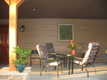 Front porch.  The table will move to the back deck once we're done with the scaffolding back there, and I'll put a smaller table up here.