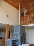 Masonry heater before chimney addition