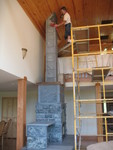 It had to be cut precisely to fit the angle of the ceiling