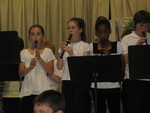 Playing her recorder