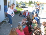 Learning about what the volunteers do to help the animals