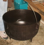 Zoomed in on the chowder pot