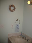 Towel ring added to upstairs bathroom (there's also a matching ring on the opposite side)
