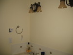 Towel rings added to master bathroom, too (coordinating ring on right-hand side not shown in this pic)