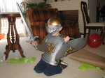 Another pic of him in the knight costume