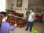 Play-fighting with Kailyn