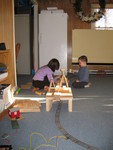 Friday, November 24: Setting up some tunnels for the train