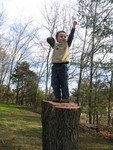 Connor on the stump