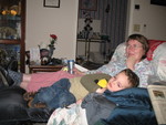 Connor is very tired -- it was a long day!