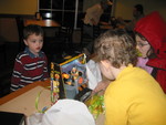 Opening his present from Jacob