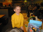 Connor loves his Rescue Hero bulldozer!