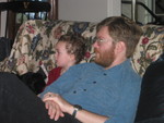 My  men watching tv