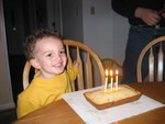 Connor with his little birthday cake, Sunday Nov. 20