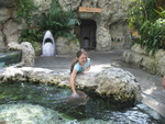 Kailyn petting a stingray