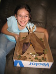 October 10: Kailyn with her Plains Indians project