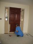 Front door being stained