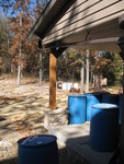 Front porch post stained (done the other day but we hadn't taken pics yet)
