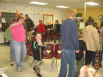October 24: School fall festival. Connor with face paint doing the cake walk