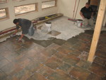 October 27: Downstairs tile installation