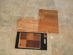 The return of the flooring dilemma. Pics don't entirely help; these look very different than they do here than in person, and provide no sense of the texture or glossiness.