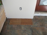 Wood samples with the downstairs tile