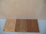 October 31: Additional floor sample. L to R: natural, suede, pecan