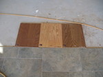 Pecan, natural, suede with main floor tile